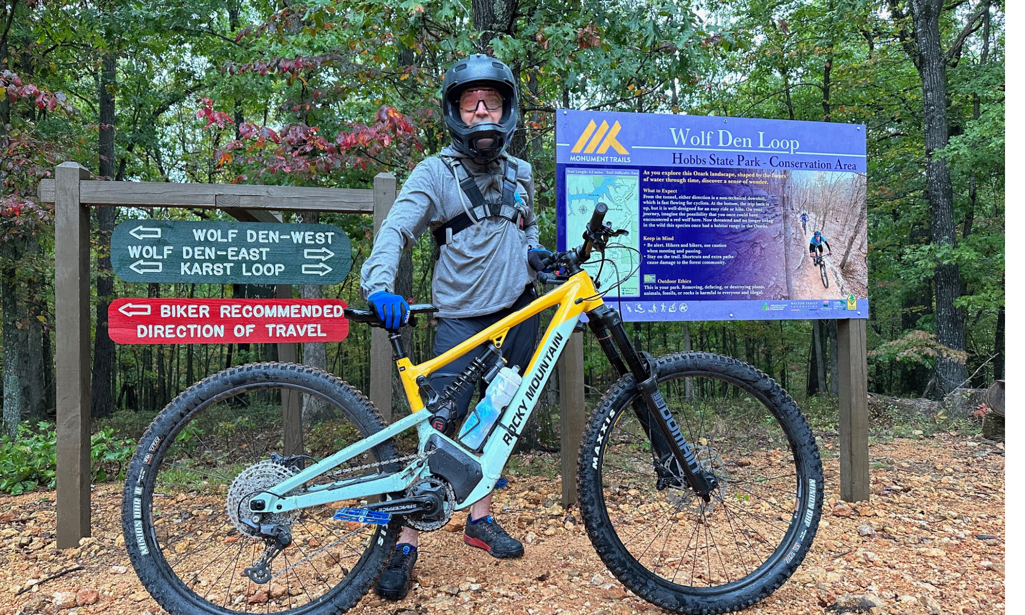 Cycling through Hobbs State Park/Monument trails